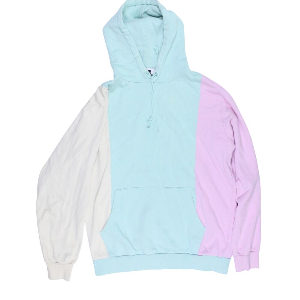 Teddy Fresh Mens Hoodie Size L Pastel Colorblock Pullover neopolitan street